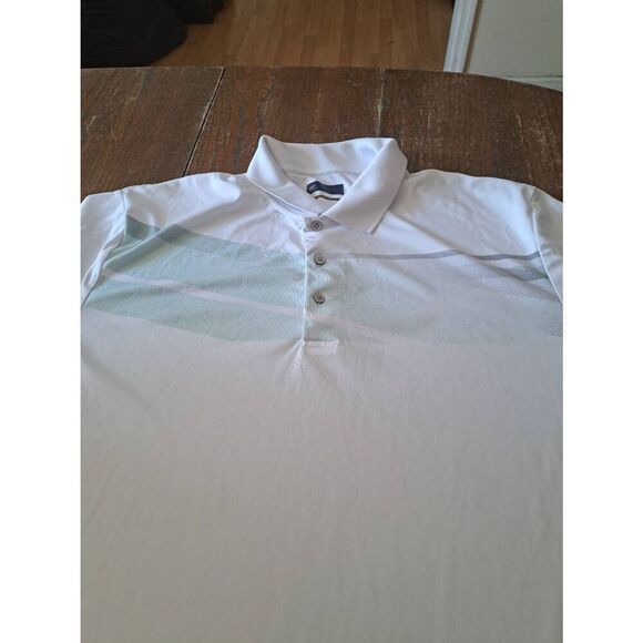 XXL Jack Nicklaus White Green Grey Short Sleeve Polo Shirt Golf Casual Athleisur - Picture 2 of 3